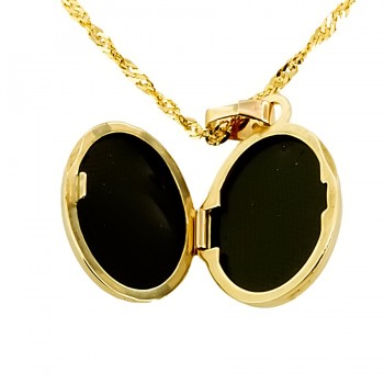 9ct gold 1.5g 16 inch Locket with chain